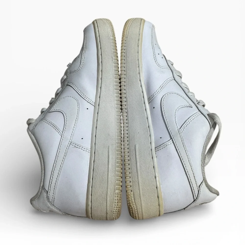 Nike Air Force 1 Low GS White Leather Sneakers Youth 6.5